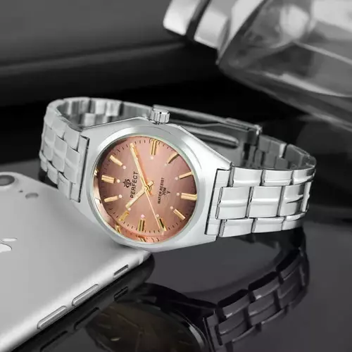 Zegarek Kwarcowy PERFECT P186-08 tarcza łososiowa 4