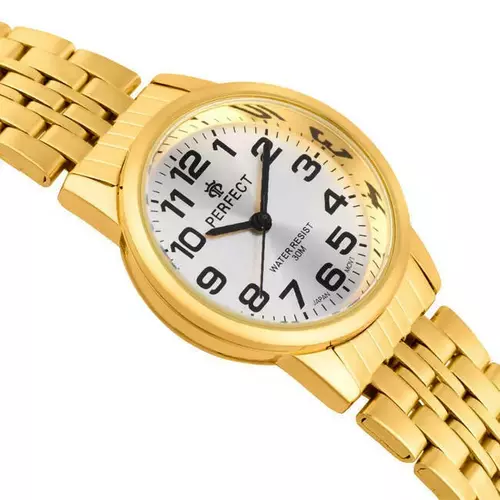 Zegarek Kwarcowy PERFECT R324-09 Gold Metal Standard Damski 2