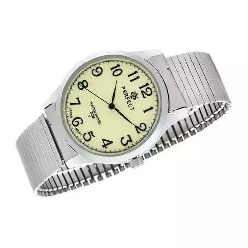 Zegarek Kwarcowy PERFECT XM421-05 Silver Gumka męska TARCZA FLUORESCENCYJNA 2
