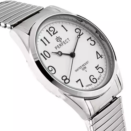 Zegarek Kwarcowy PERFECT X532-01 Silver Gumka męska TARCZA BIAŁA 2