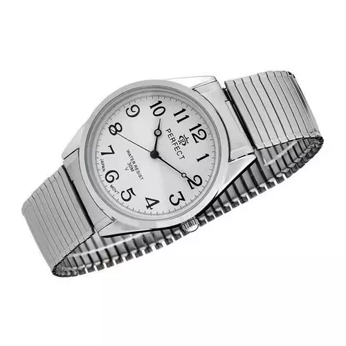 Zegarek Kwarcowy PERFECT X532-01 Silver Gumka męska TARCZA BIAŁA 3