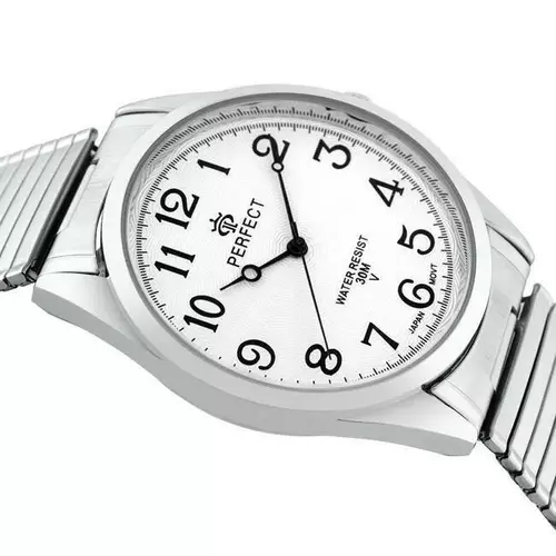 Zegarek Kwarcowy PERFECT X532-02 Silver Gumka męska TARCZA SILVER 2