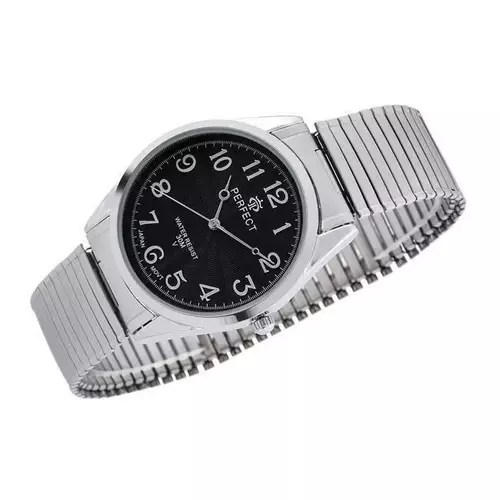 Zegarek Kwarcowy PERFECT X532-03 Silver Gumka męska TARCZA CZARNA 3