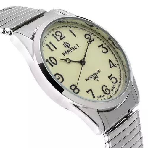 Zegarek Kwarcowy PERFECT X532-05 Silver Gumka męska TARCZA FLUORESCENCYJNE 2
