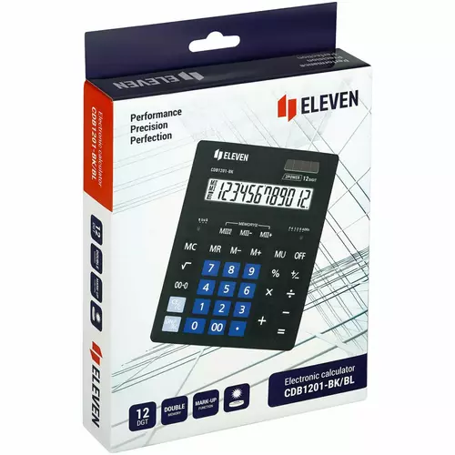 Kalkulator Eleven CDB1201BK-BL 6