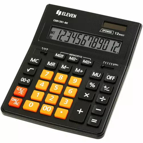 Kalkulator Eleven CDB1201BK-OR 2