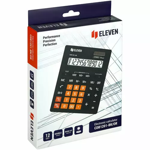 Kalkulator Eleven CDB1201BK-OR 6
