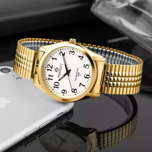Zegarek Kwarcowy PERFECT X410-12 Gold Gumka męska 3