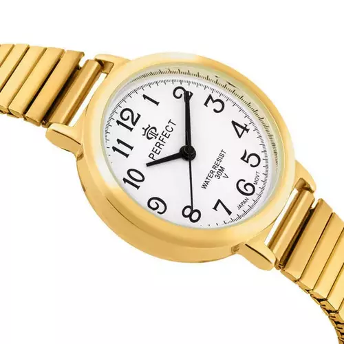 PERFECT GUMKA Damska GOLD  XD283-03  tarcza biała 2