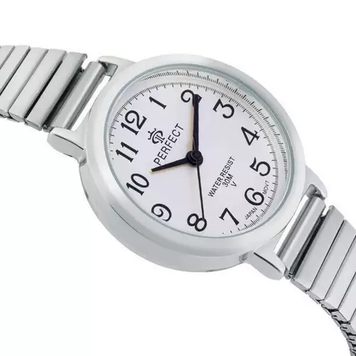 Zegarek PERFECT gumka damska silver XD283-02 tarcza silver 2