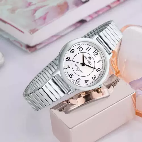Zegarek PERFECT gumka damska silver XD283-06 3