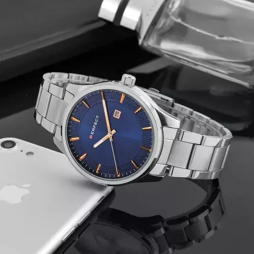Zegarek PERFECT M105 -03 SILVER TARCZA NIEBIESKA 3