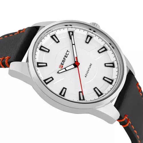 Zegarek PERFECT W143 -01 IPS PASEK CZARNY TARCZA SREBRNA 2