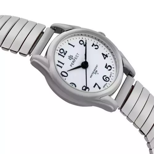 PERFECT GUMKA Damska  XD075 - 01 SILVER TARCZA BIAŁA 2