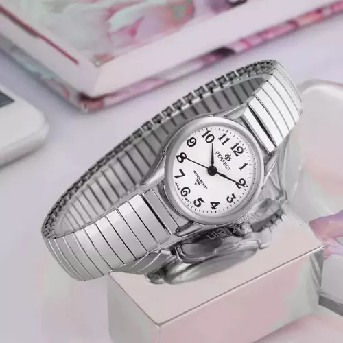 PERFECT GUMKA Damska  XD075 - 02 SILVER TARCZA SILVER 3