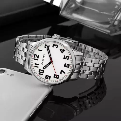 Zegarek PERFECT M111 - 02  IPS  TARCZA SILVER sekundnik red 3