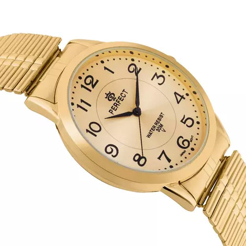 Zegarek Kwarcowy PERFECT X412-16 GOLD Gumka męska TARCZA GOLD 2