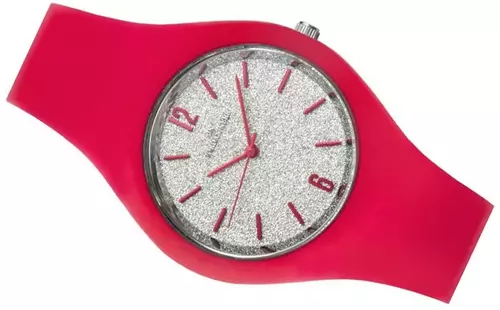 Zegarek Jordan Kerr P121W pasek silikon różowy tarcza silver index rose 3