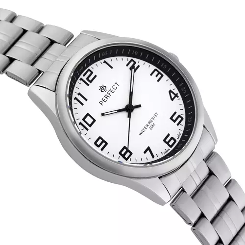 Zegarek Kwarcowy PERFECT R405l-12  Metal Standard Męski tarcza biała 2