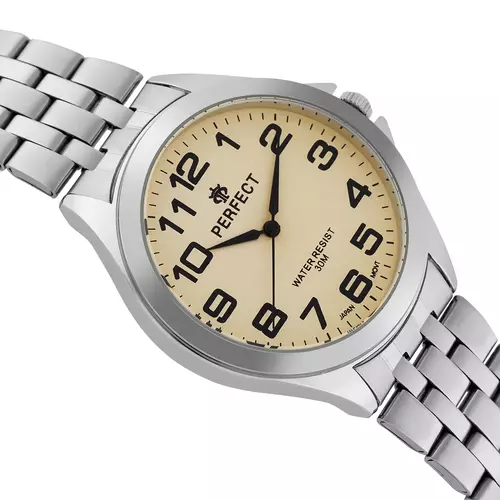 Zegarek Kwarcowy PERFECT R412P-34  Metal Standard Męski tarcza gold 2