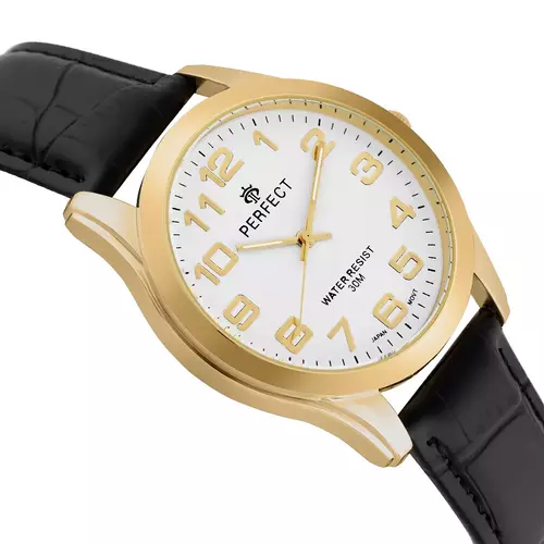 Zegarek PERFECT pasek męski XXL STD C403P-04  GOLD  tarcza biała 2