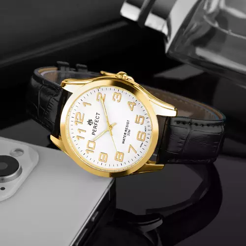 Zegarek PERFECT pasek męski XXL STD C403P-04  GOLD  tarcza biała 3