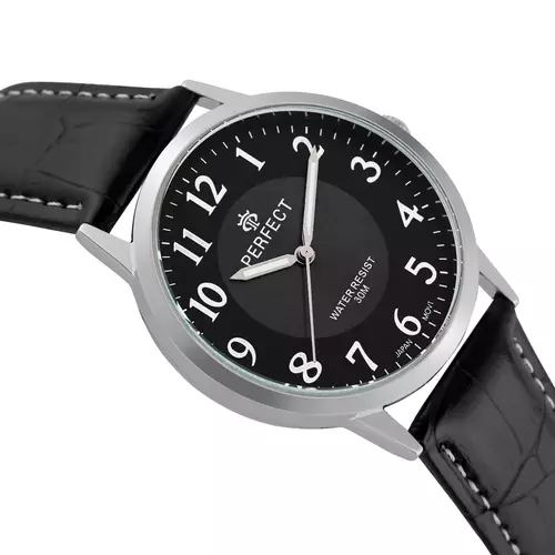 Zegarek PERFECT pasek męski XXL STD C411Y-14 PNP pasek czarny 2