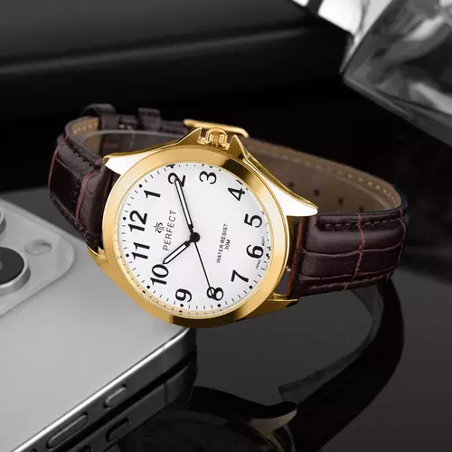 Zegarek PERFECT pasek męski XXL STD C412D-10 GOLD 3