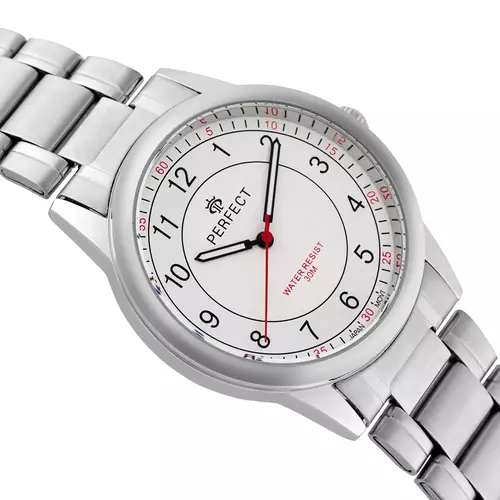 Zegarek Kwarcowy PERFECT R402H-02 Metal Standard Męski tarcza silver 2
