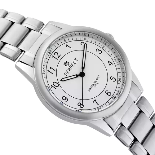 Zegarek Kwarcowy PERFECT R402H-01 Metal Standard Męski tarcza silver 2