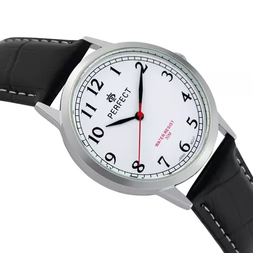 Zegarek Kwarcowy PERFECT C411C-03 Silver PASEK BLACK 3