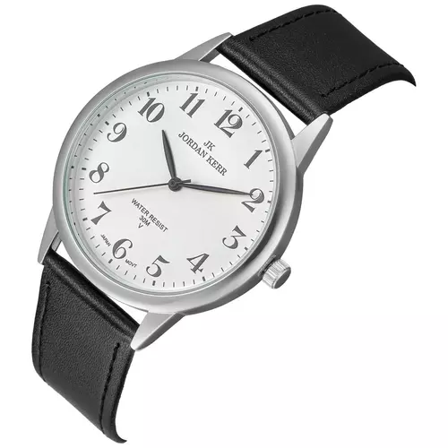 Zegarek JORDAN KERR LG001-05 IPS STANDARD MĘSKI pasek czarny tarcza srebrna 3