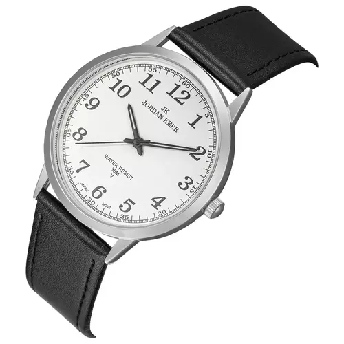 Zegarek JORDAN KERR LG002-03 IPS STANDARD pasek czarny tarcza biała 3