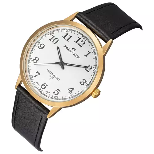 Zegarek JORDAN KERR LG002-09 IPG STANDARD pasek czarny tarcza biała 4