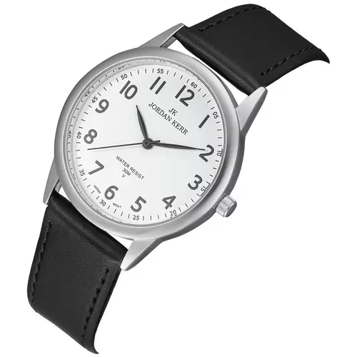 Zegarek JORDAN KERR LG003-03 IPS STANDARD pasek czarny tarcza biała 3
