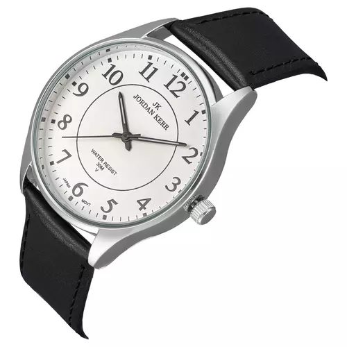 Zegarek JORDAN KERR LG004-05 IPS STANDARD pasek czarny tarcza srebrna 3