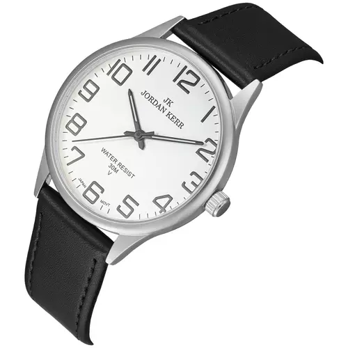 Zegarek JORDAN KERR LG006-03 IPS STANDARD pasek czarny tarcza biała 3