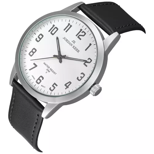 Zegarek JORDAN KERR LG008-05 IPS STANDARD pasek czarny tarcza silver 3