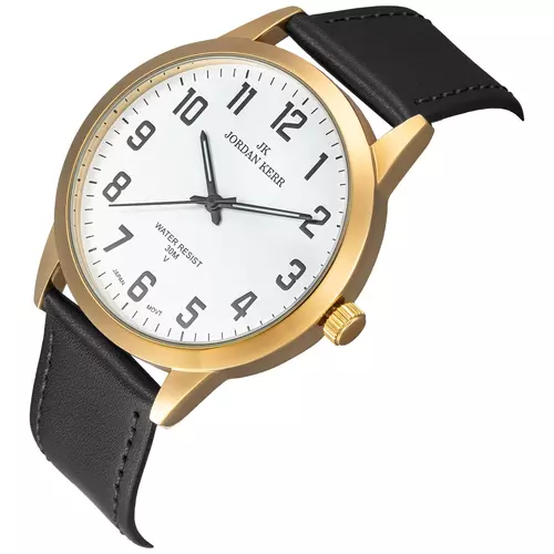 Zegarek JORDAN KERR LG008-08 IPG STANDARD pasek czarny tarcza biała 4