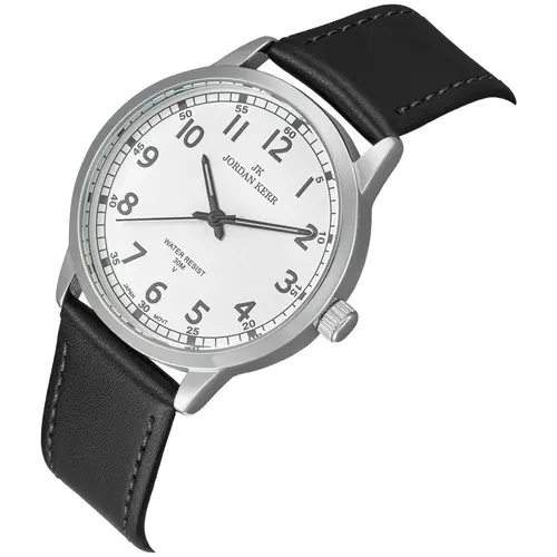 Zegarek JORDAN KERR LG009-05 IPS STANDARD pasek czarny tarcza srebrna 3