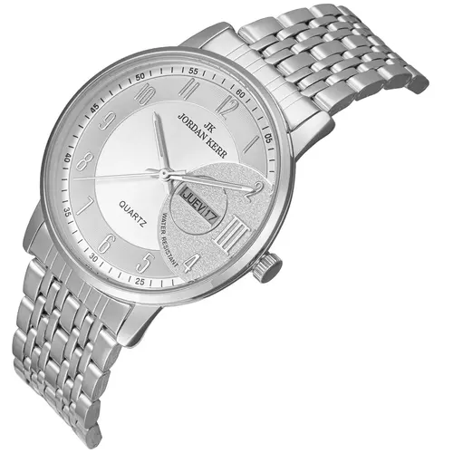 Zegarek JORDAN KERR L1069 IPS Srebrna Tarcza Srebrne cyfry 3