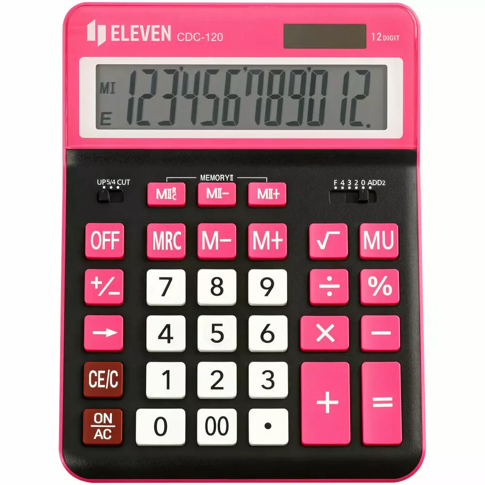 Kalkulator ELEVEN CDC120BK-RD 1