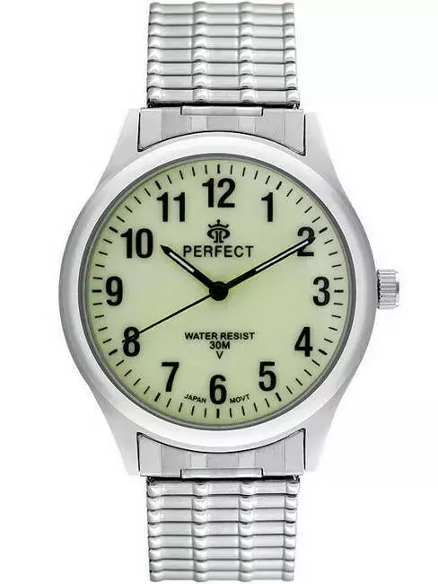 Zegarek Kwarcowy PERFECT XM281-05 Silver Gumka męska