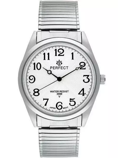 Zegarek Kwarcowy PERFECT X532-02 Silver Gumka męska TARCZA SILVER