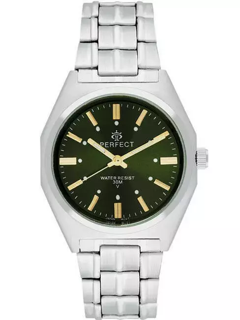 Zegarek Kwarcowy PERFECT P186-12 tarcza zielona