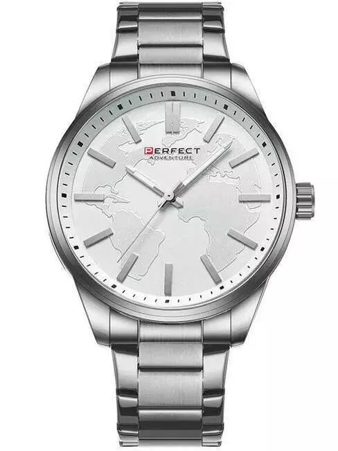 Zegarek Kwarcowy PERFECT M106-01 IPS tarcza silver