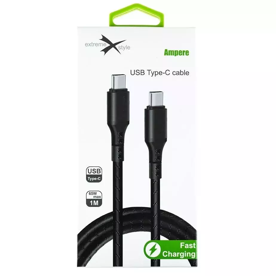 Kabel eXtremestyle Ampere Typ C 1m czarny