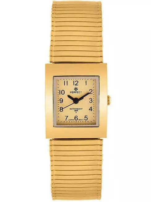 Zegarek Kwarcowy PERFECT X451-06 Gold Gumka Damska