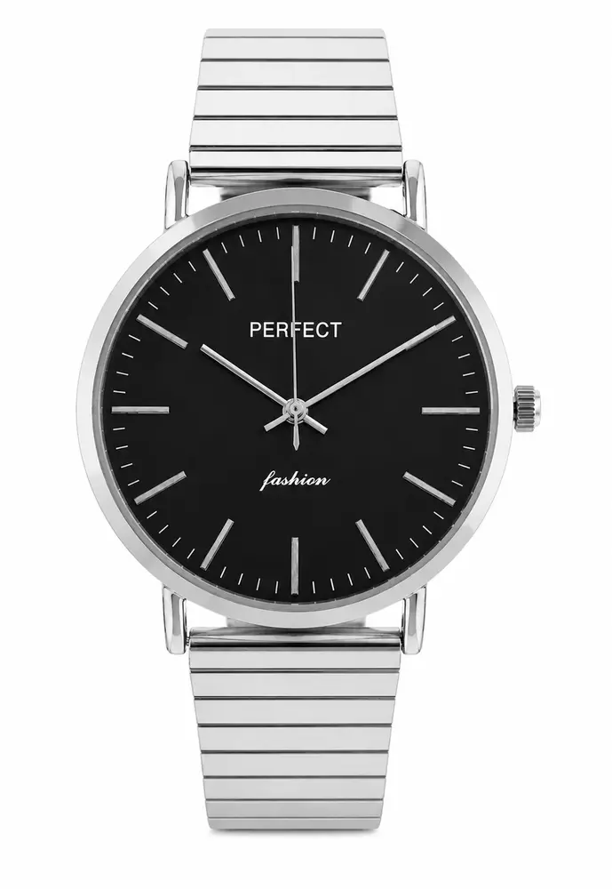 Zegarek PERFECT S345 SILVER tarcza czarna