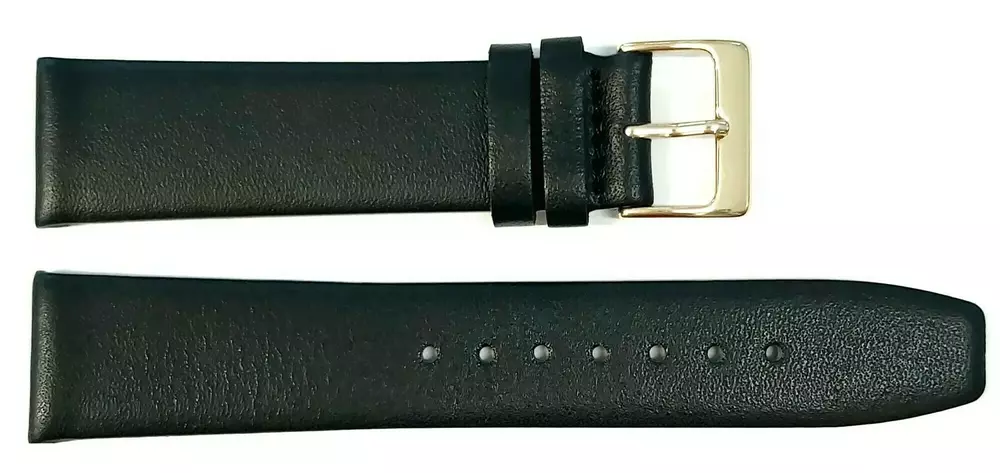 Pasek Chermond A132 Czarny Klamra Złota 20mm